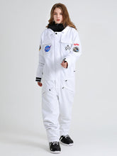 Women's Winter White One Piece Waterproof Snowboard Suit Jumpsuit